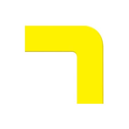 Accuform Accuform Tough-Mark Floor Marking Shape, 6inx6in Rounded Corner, Yellow PTP206YL